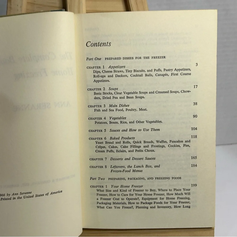 The Complete Book of Home Freezing By Ann Seranne 1966 Hardback Cookbook